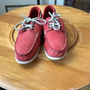 Colehann‎ size 7.5 N women’s salmon, pink boat shoes